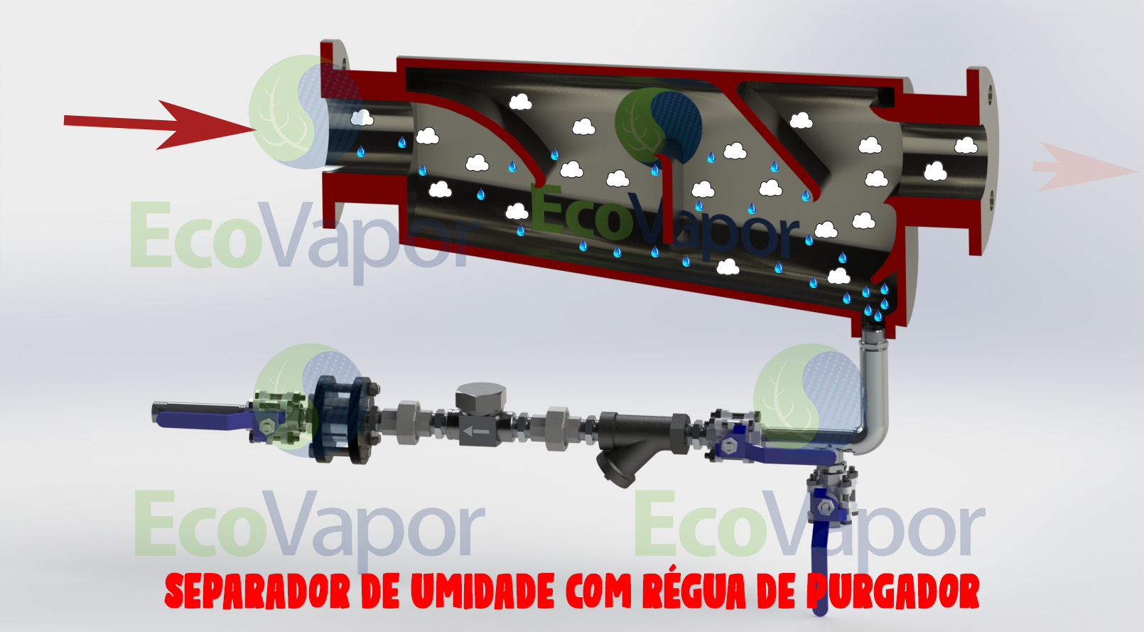 SEPARADOR DE UMIDADE COM RÉGUA DE PURGADOR